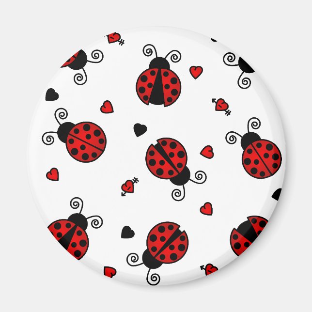 Imán Love Bugs Red Ladybugs (Frente)