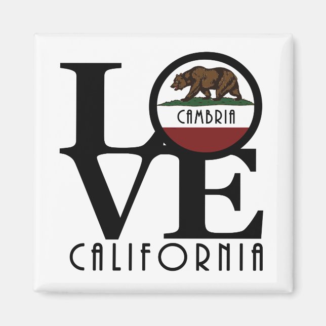 Imán LOVE Cambria California (Frente)