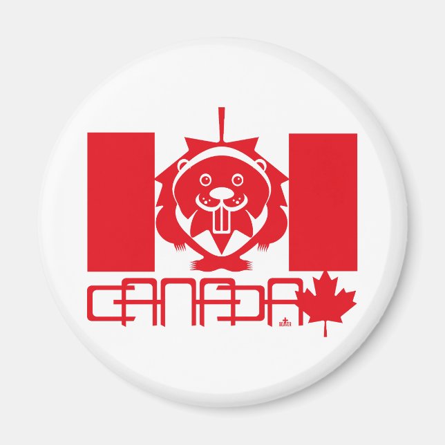 Imán  LOVE Castor/ Maple Bandera Canada by Masanser (Frente)