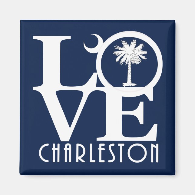 Imán LOVE Charleston Carolina del Sur (Frente)