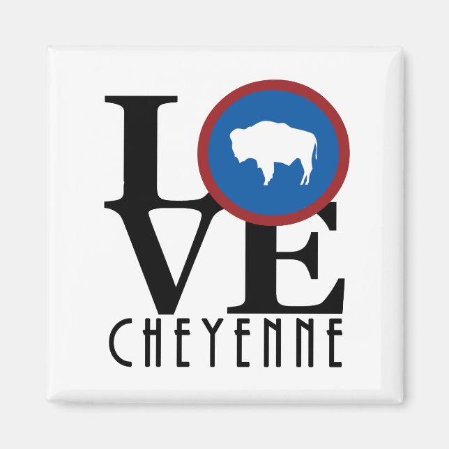 Imán LOVE Cheyenne Wyoming (Frente)