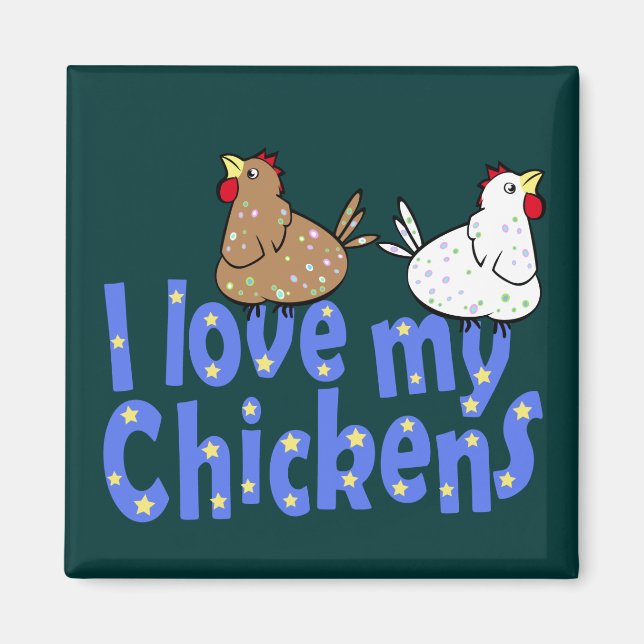 Imán Love Chickens Magnet (Frente)