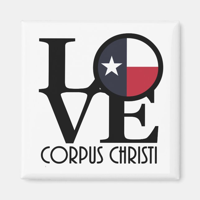 Imán LOVE Corpus Christi Texas (Frente)