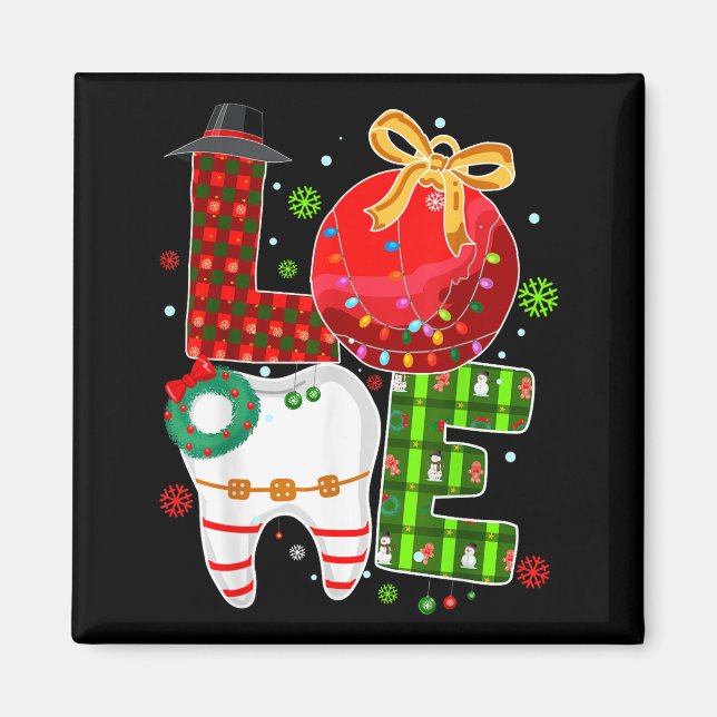 Imán Love Dental Life Bauble Tooth Dentist Fall Christm (Frente)