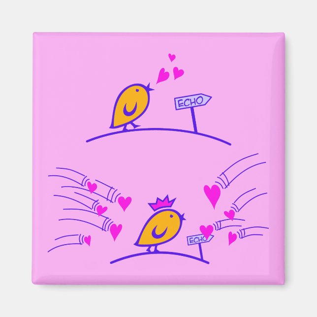 Imán LOVE ECHO - Comic Birds Tweetlercools 3 (Frente)