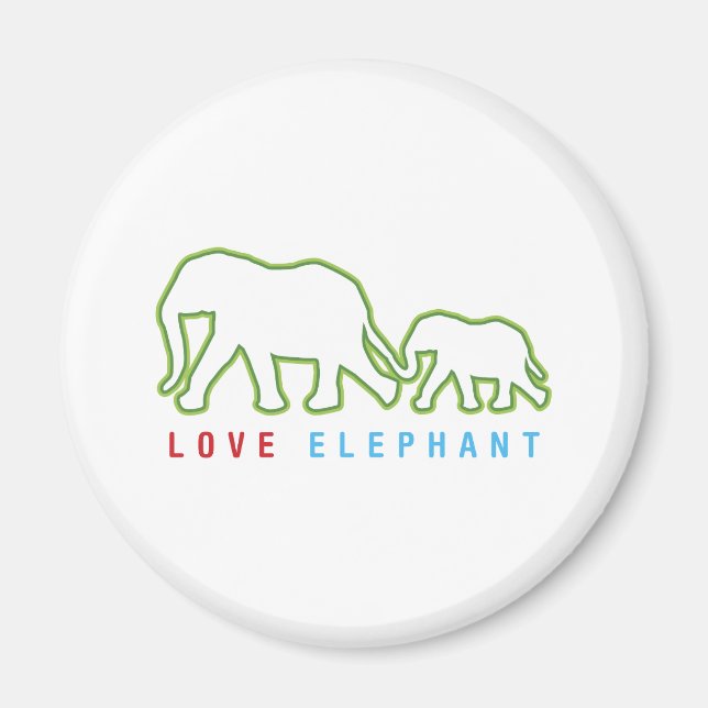 Imán Love Elephant (Frente)