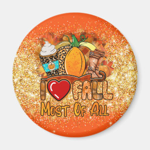 Imán Love Fall Personalizar de otoño texto y color