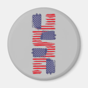 IMÁN LOVE FLAG USA/EEUU TEXT BRUSH STROKE BY MASANSER P