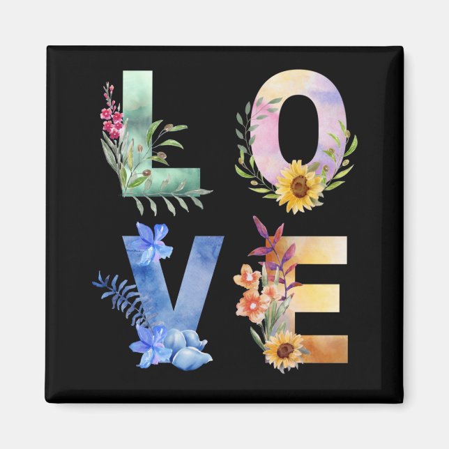 IMÁN LOVE FLORAL LOVERS GIFS (Frente)