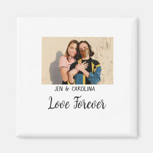 Imán Love Forever LGbtq pareja orgullo agregar nombre d