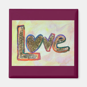 Imán Love Fresh Spring Art Painting Magnet