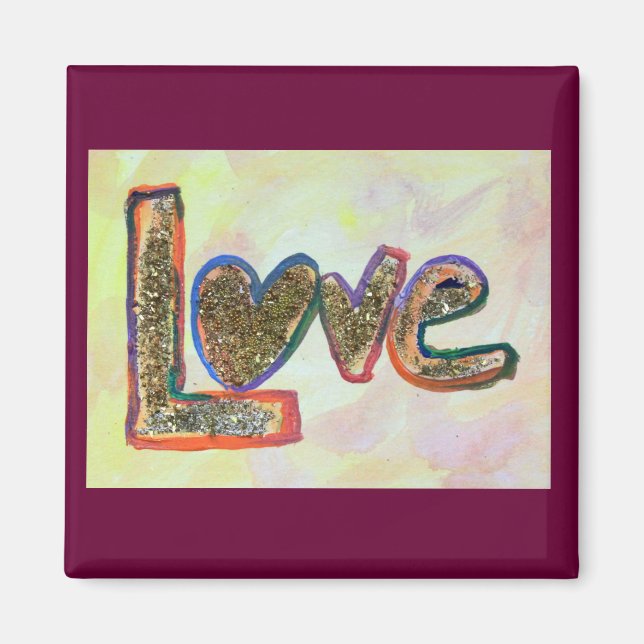 Imán Love Fresh Spring Art Painting Magnet (Frente)