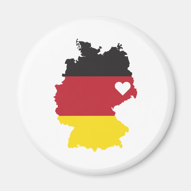 Imán Love Germany Gift German Pride Heart (Frente)
