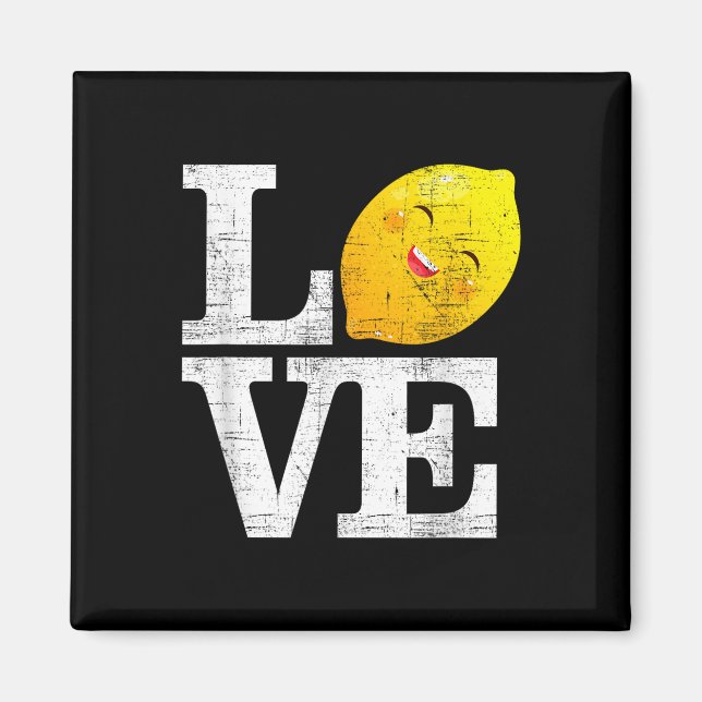 Imán Love Happy Lemon Fresh Summer Lemons Lemonade (Frente)