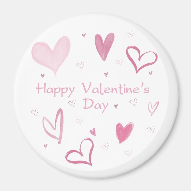 Imán Love Heart Doodle Fridge Magnet (Frente)