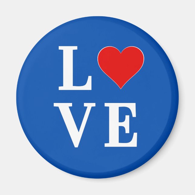 Imán LOVE Heart Navy Blue (Frente)