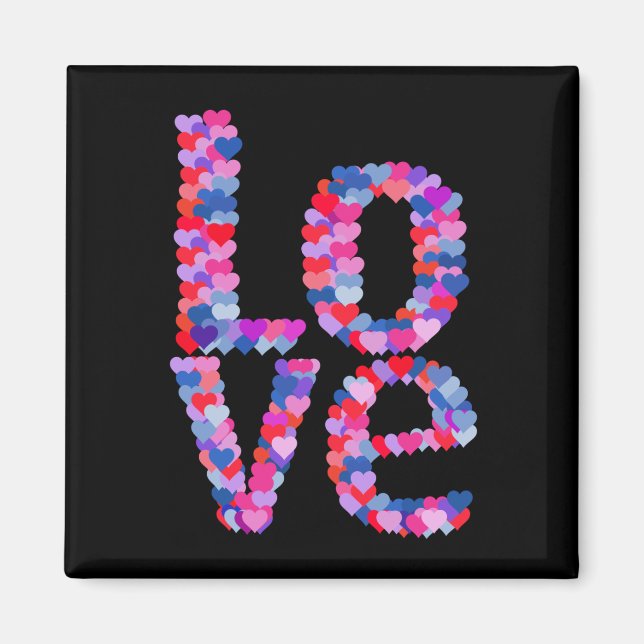 Imán LOVE Heart Text Magnet (Frente)