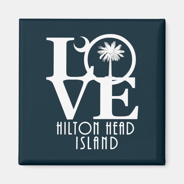 Imán LOVE Hilton Head Island (Frente)