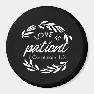 Imán Love Is Patient Corinthians Scripture Minimal Desi