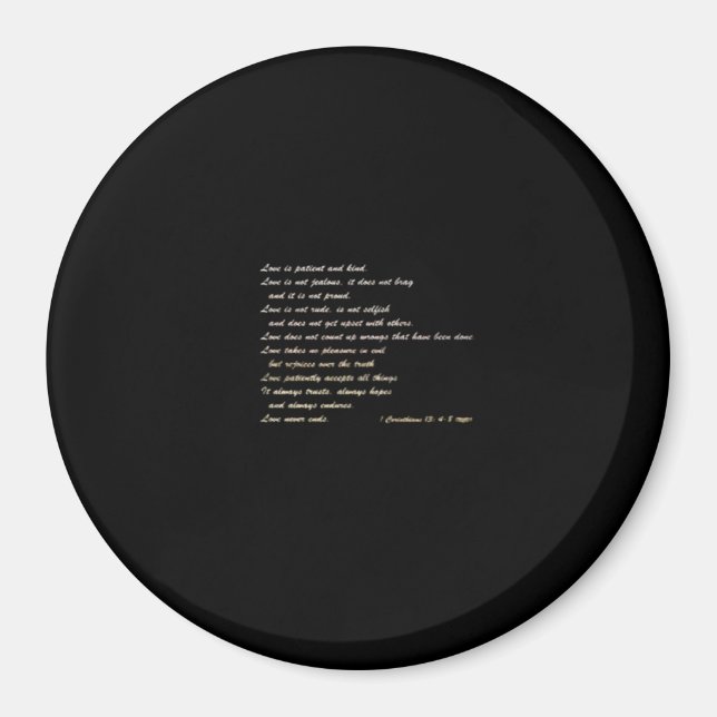 Imán Love Is Patient Simple Inspirational Design  (Frente)