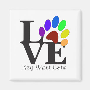 Imán LOVE Key West Cats Magnet