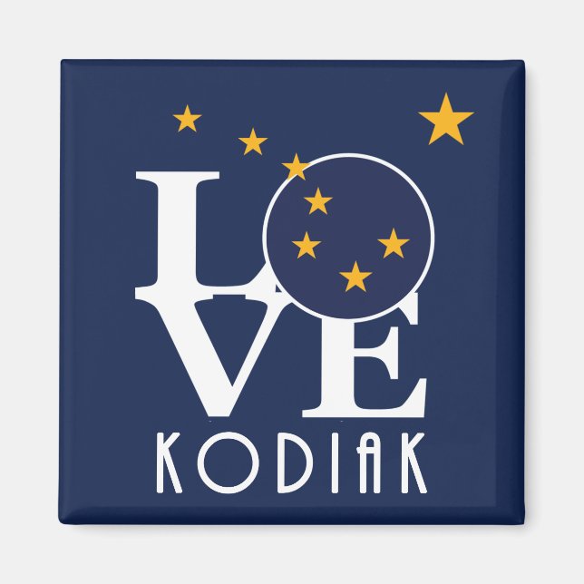 Imán LOVE Kodiak Alaska (Frente)