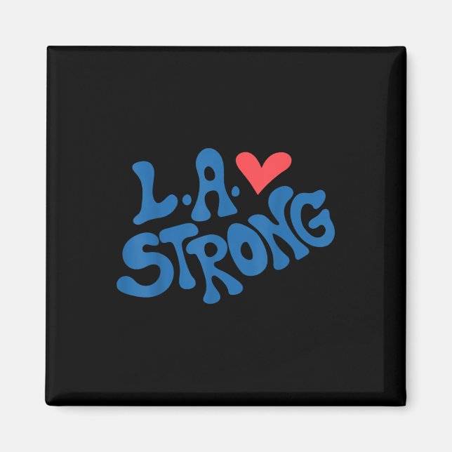 Imán Love La Heart Los Angeles Strong Support (Frente)