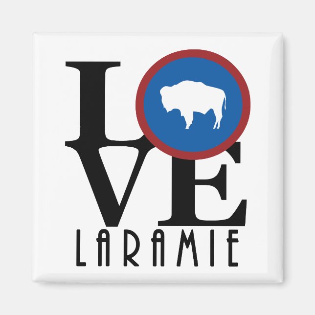 Imán LOVE Laramie Wyoming (Frente)