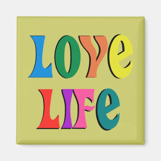 Imán LOVE LIFE! customizable christian message (Frente)