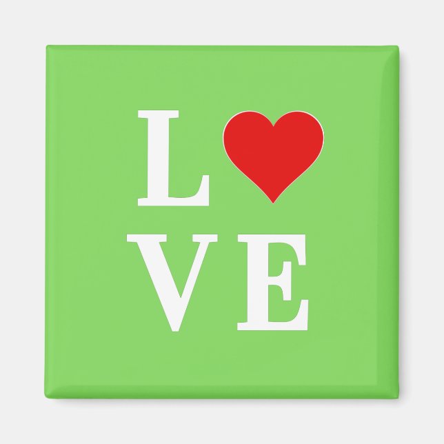 Imán LOVE Lime Green Modern (Frente)