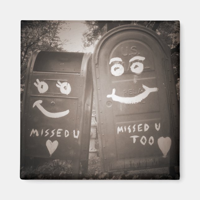 Imán love mailboxes : i missed you (Frente)