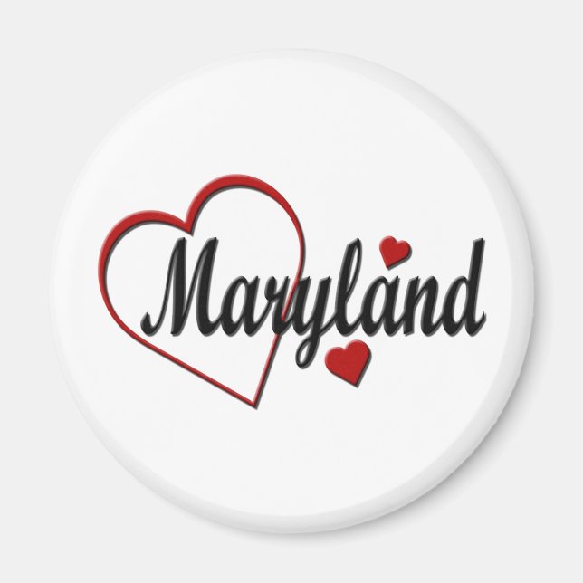Imán Love Maryland Hearts (Frente)