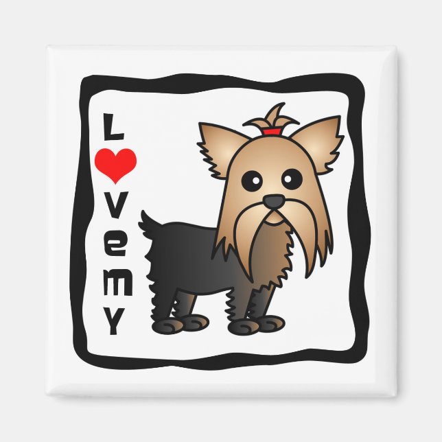 Imán Love My Yorkshire Terrier (Frente)