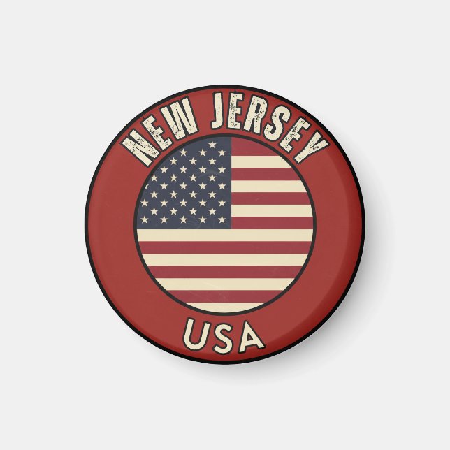 Imán Love New Jersey - Cute NJ State Souvenir (Frente)