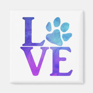 Imán Love Paw Classic Blue and Purple