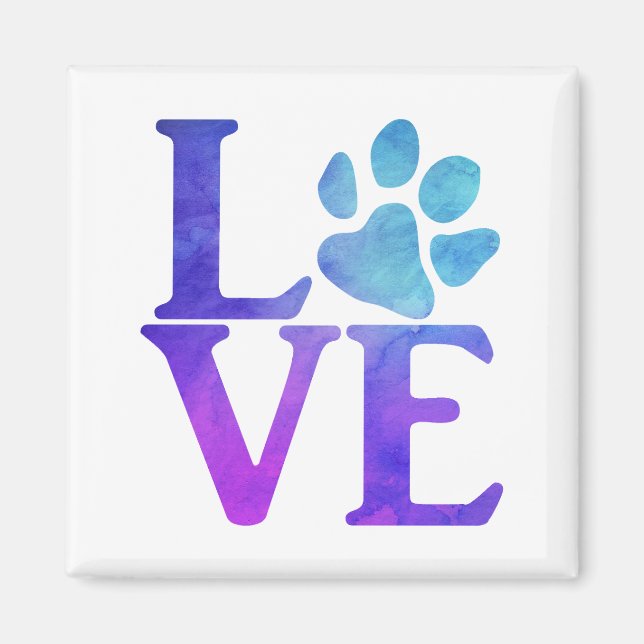 Imán Love Paw Classic Blue and Purple (Frente)