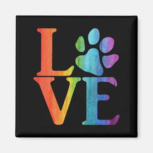 Imán Love Paw Classic Rainbow (Frente)