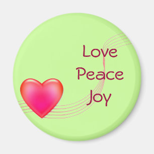 Imán Love Peace Joy Fridge Magnet