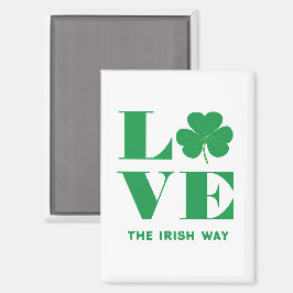 Imán Love Shamrock Clover Personalizado irlandés Textos