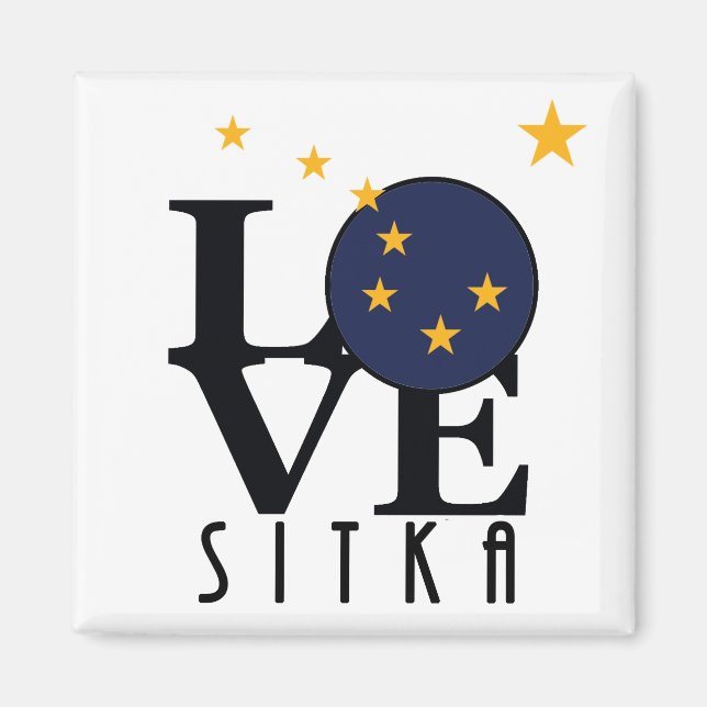 Imán LOVE Sitka Alaska (Frente)