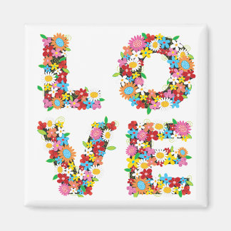 Imán LOVE Spring Flowers Magnet