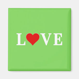 Imán LOVE Trending Lime Green Modern Elegant