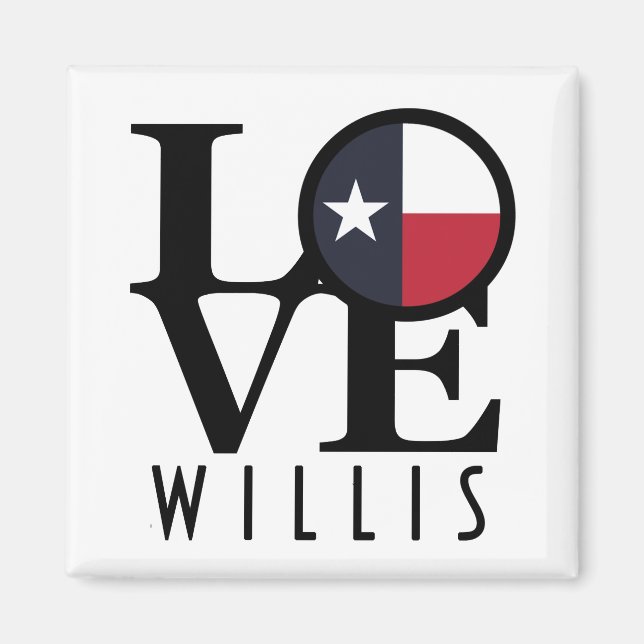 Imán LOVE Willis Texas (Frente)