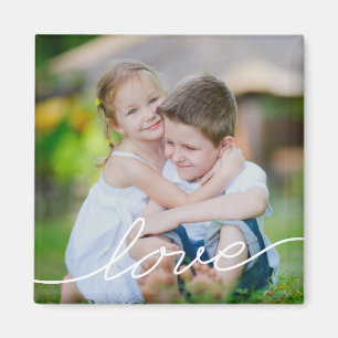 Imán LOVE Writing Personalized Photo Magnet