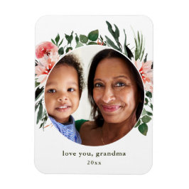 Imán Love You Grandma Greenery Photo