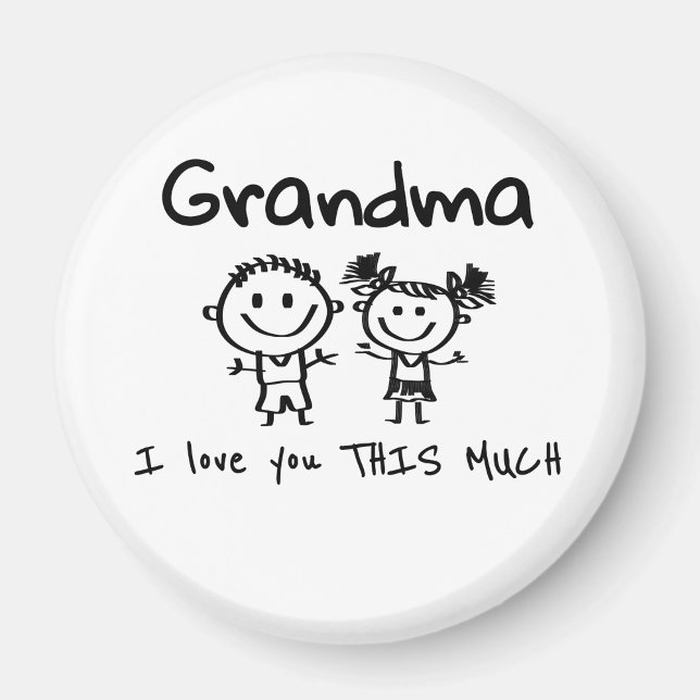 Imán Love You Grandma Kids Art Personalized Gift (Subido por el creador)