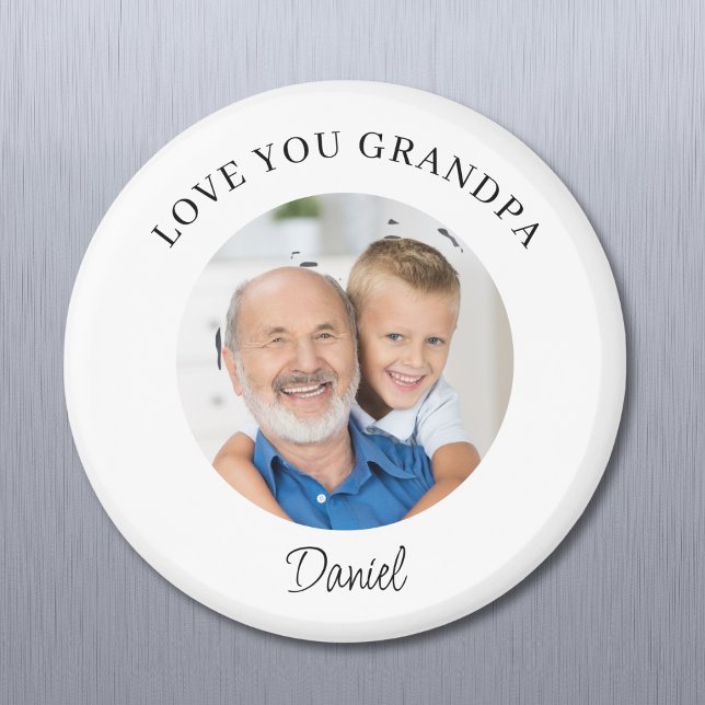 Imán Love You Grandpa Keepsake Photo (Subido por el creador)