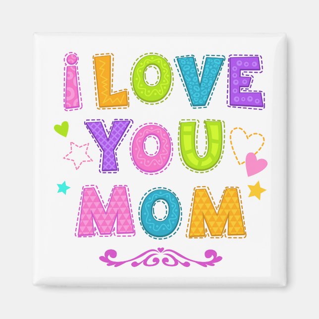 Imán Love You Mom Magnet (Frente)