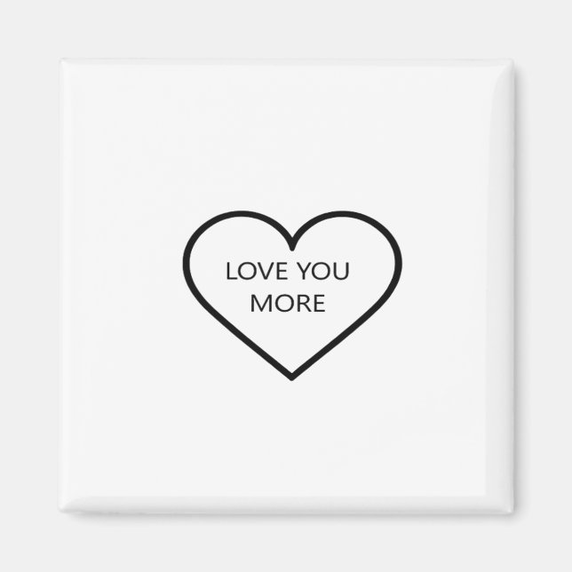Imán Love You More Heart Romantic Style  (Frente)