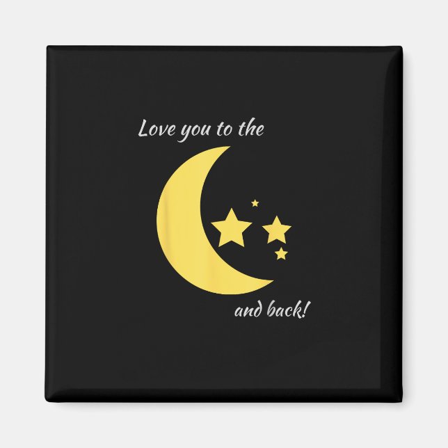 Imán Love You To The Moon And Back Minimal Aesthetic  (Frente)